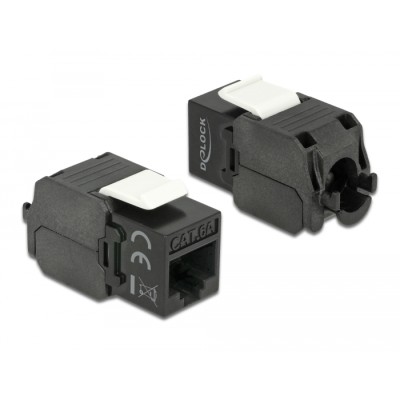 Delock Keystone Module RJ45 jack  LSA Cat.6A UTP black