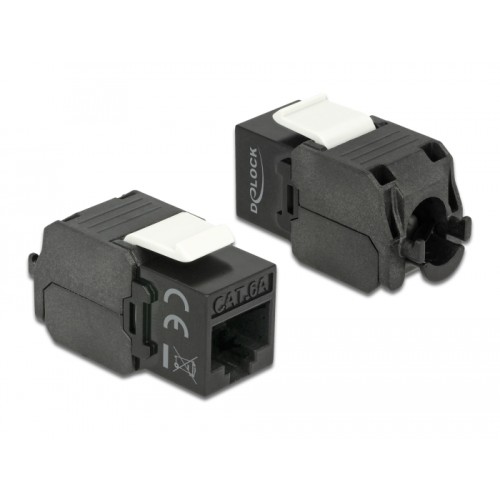 Delock Keystone Module RJ45 jack  LSA Cat.6A UTP black