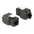 Delock Keystone Module RJ45 jack  LSA Cat.6A UTP black