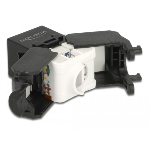 Delock Keystone Module RJ45 jack  LSA Cat.6A UTP black