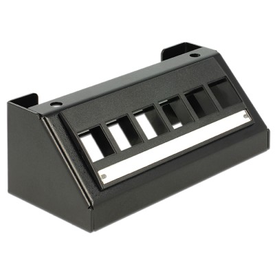 Delock Keystone Multimedia Panel 6 Port black