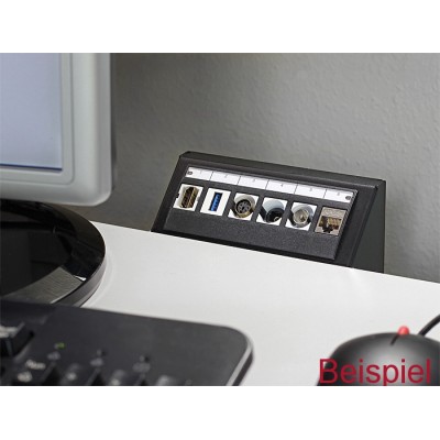 Delock Keystone Multimedia Panel 6 Port black 2