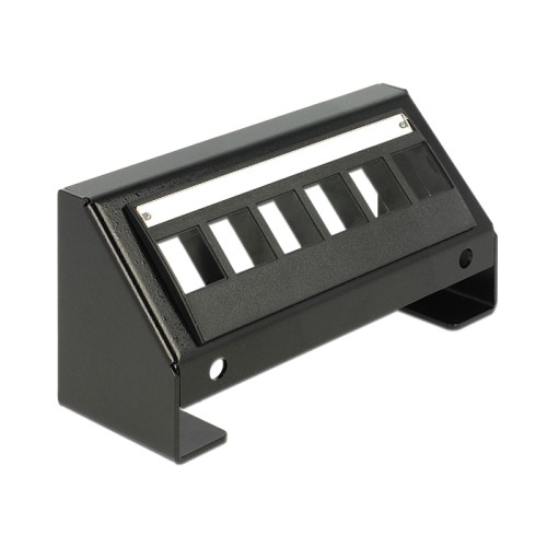 Delock Keystone Multimedia Panel 6 Port black