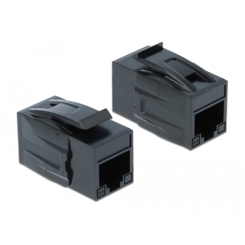 Delock Keystone Module RJ45 jack  RJ45 jack Cat.6A UTP black