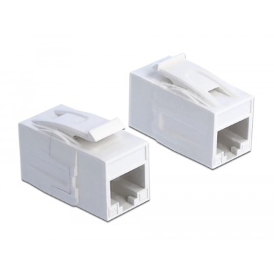 Delock Keystone Module RJ45 jack > RJ45 jack Cat.6A UTP white