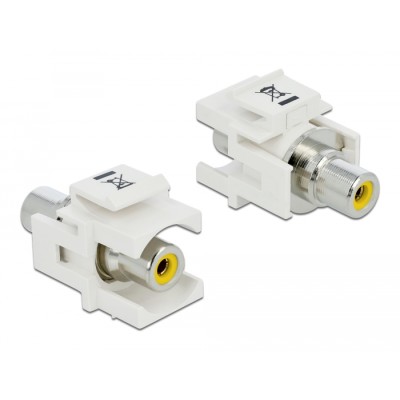 Delock Keystone Module RCA female  RCA female yellow / white