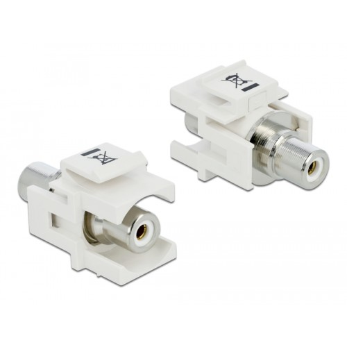 Delock Keystone Module RCA female  RCA female white / white