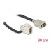 Delock Keystone Module HDMI female 110°  HDMI female with cable white