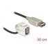 Delock Keystone Module USB 2.0 A female 110°  USB 2.0 A female with cable white