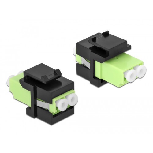 Delock Keystone Module LC Duplex female to LC Duplex female limegreen / black