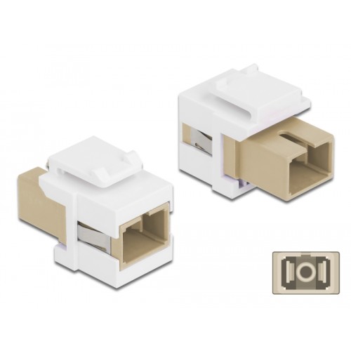 Delock Keystone Module SC Simplex female to SC Simplex female beige / white