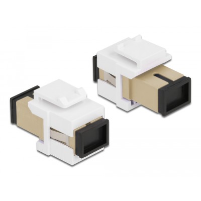 Delock Keystone Module SC Simplex female to SC Simplex female beige / white 2