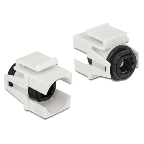 Delock Keystone Module TOSLINK female  TOSLINK female white