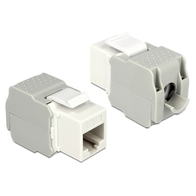 Delock Keystone Module RJ45 jack  LSA Cat.6 UTP white