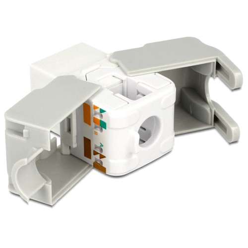 Delock Keystone Module RJ45 jack  LSA Cat.6 UTP white