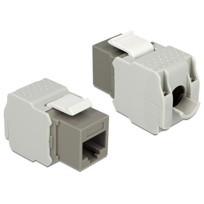 Delock Keystone Module RJ45 jack  LSA Cat.6 UTP grey