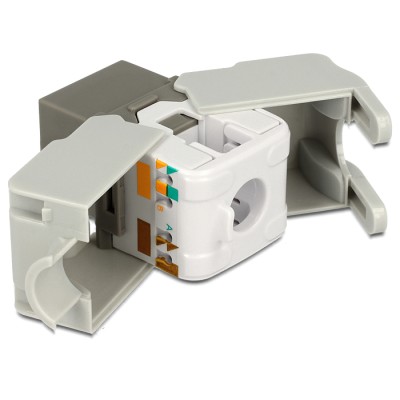 Delock Keystone Module RJ45 jack  LSA Cat.6 UTP grey 2