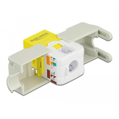 Delock Keystone Module RJ45 jack  LSA Cat.6 UTP yellow 2