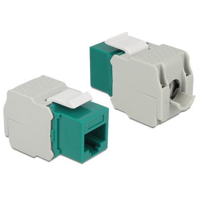 Delock Keystone Module RJ45 jack  LSA Cat.6 UTP green