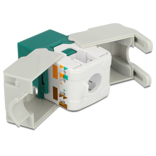 Delock Keystone Module RJ45 jack  LSA Cat.6 UTP green