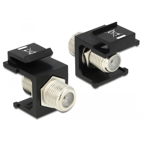 Delock Keystone module F female to F female black