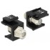 Delock Keystone module F female to F female black
