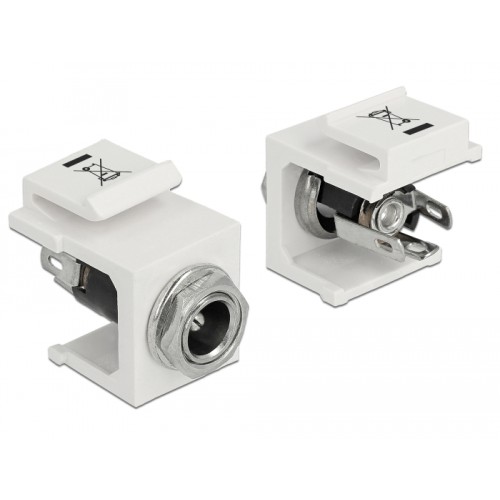 Delock Keystone Module DC 5.5 x 2.1 mm female white