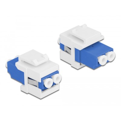 Delock Keystone Module LC Duplex female to LC Duplex female blue / white 2