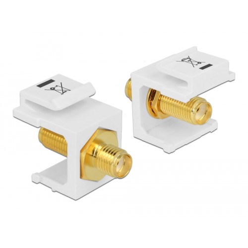 Delock Keystone Module SMA female  SMA female white