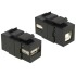 Delock Keystone Module USB 2.0 A female  USB 2.0 B female black