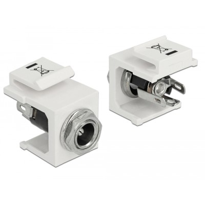 Delock Keystone Module DC 5.5 x 2.5 mm female white 2