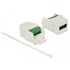 Delock Keystone module USB 2.0 A female to terminal block white