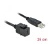 Delock Keystone Module USB 2.0 C female  USB 2.0 A male with cable
