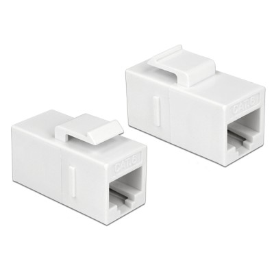 Delock Keystone Module RJ45 jack  RJ45 jack Cat.6 UTP white