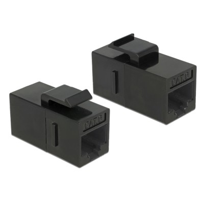 Delock Keystone Module RJ45 jack  RJ45 jack Cat.6 UTP black