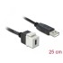 Delock Keystone Module USB 2.0 C female  USB 2.0 A male with cable