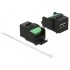 Delock Keystone module USB 2.0 A female to terminal block black