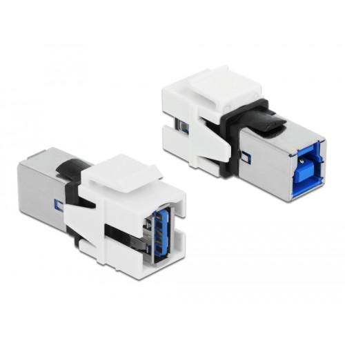 Delock Keystone Module USB 3.0 A female > USB 3.0 B female white
