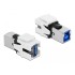 Delock Keystone Module USB 3.0 A female > USB 3.0 B female white