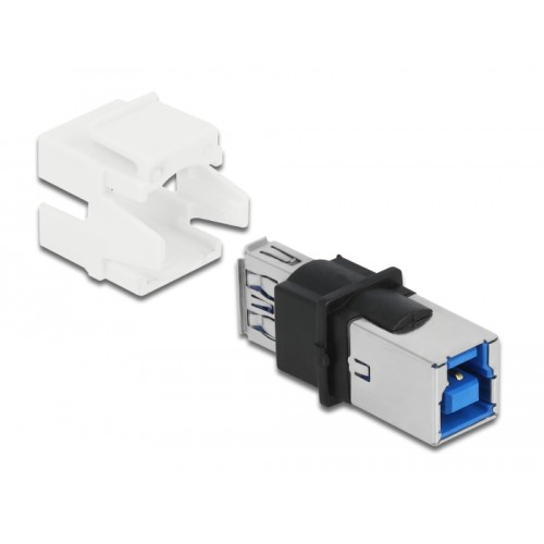 Delock Keystone Module USB 3.0 A female > USB 3.0 B female white