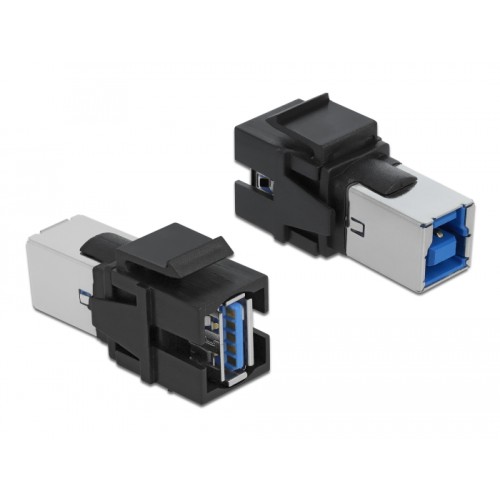 Delock Keystone Module USB 3.0 A female > USB 3.0 B female black