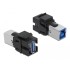 Delock Keystone Module USB 3.0 A female > USB 3.0 B female black