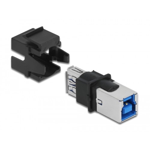 Delock Keystone Module USB 3.0 A female > USB 3.0 B female black