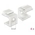 Delock Keystone cover white with 8 mm hole 4 pieces