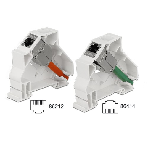 Delock Keystone Mounting for DIN rail 180°
