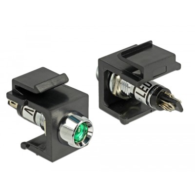 Delock Keystone LED green 6 V, black