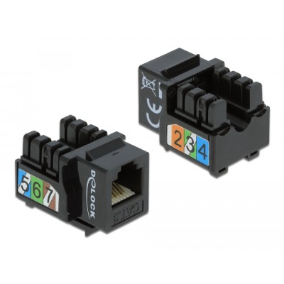 Delock Keystone Module RJ12 jack > LSA Cat.3 UTP black