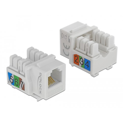 Delock Keystone Module RJ12 jack  LSA Cat.3 UTP white