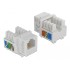 Delock Keystone Module RJ12 jack  LSA Cat.3 UTP white