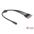 Delock DC Splitter Cable 5.5 x 2.1 mm 1 x female to 4 x male screwable